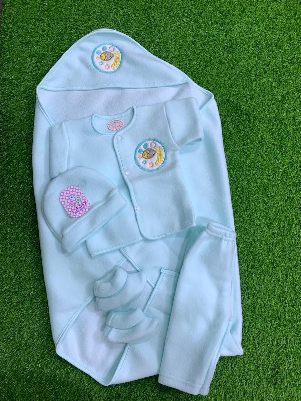 5-Piece Newborn Shawl Suit