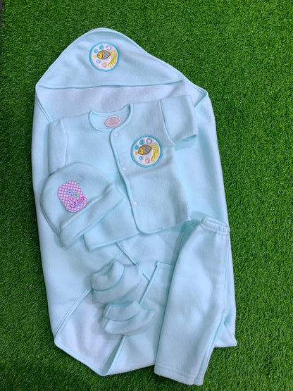 5-Piece Newborn Shawl Suit