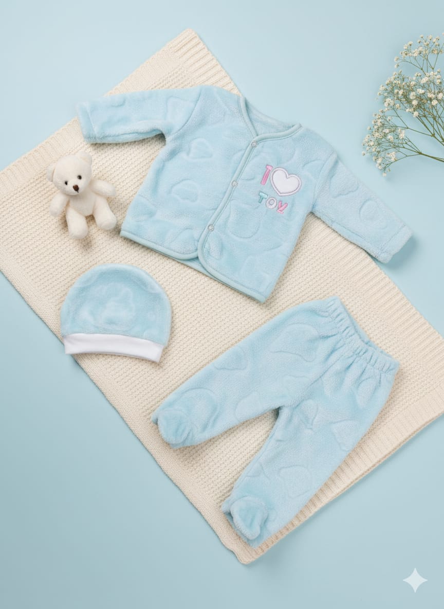 Baby Fur Suit With Cap