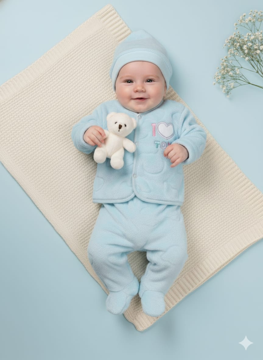 Baby Fur Suit With Cap